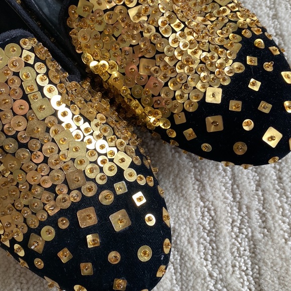 Paper Fox Gold Sequin Loafers - Picture 4 of 5